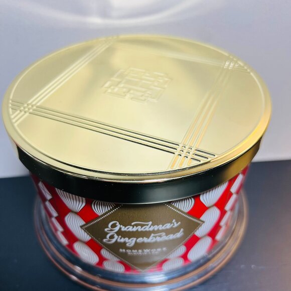 HomeWorx by Slatkin Grandma's Gingerbread 4-Wick 18oz Candle NEW - Picture 3 of 5